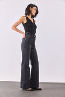 Kadın Kate Yüksek Bel Bootcut Black Jean Pantolon - Black