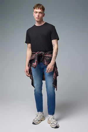 Erkek Ken Bisiklet Yaka Regular Fit Basic Tişört - Siyah