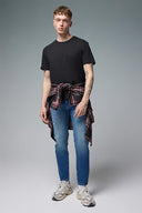 Erkek Ken Bisiklet Yaka Regular Fit Basic Tişört - Siyah