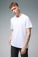 Erkek Ken Bisiklet Yaka Regular Fit Basic Tişört - Beyaz