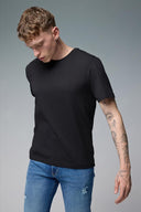 Erkek Ken Bisiklet Yaka Regular Fit Basic Tişört - Siyah