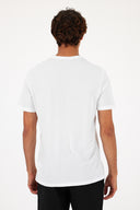 Erkek Ken Bisiklet Yaka Regular Fit Basic Tişört - Beyaz