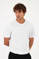 Erkek Ken Bisiklet Yaka Regular Fit Basic Tişört - Beyaz