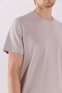 Erkek Ken Bisiklet Yaka Regular Fit Basic Tişört - Buz Gri