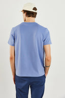 Erkek Ken Bisiklet Yaka Regular Fit Basic Tişört - Gök Mavisi