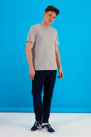 Ken Bisiklet Yaka Regular Fit Basic Tişört-Gri