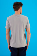 Ken Bisiklet Yaka Regular Fit Basic Tişört-Gri