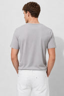 Ken Bisiklet Yaka Regular Fit Basic Tişört-Gri