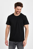 Erkek Ken Bisiklet Yaka Regular Fit Basic Tişört - Siyah