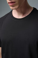 Erkek Ken Bisiklet Yaka Regular Fit Basic Tişört - Siyah