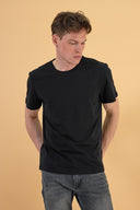 Erkek Ken Bisiklet Yaka Regular Fit Basic Tişört - Siyah