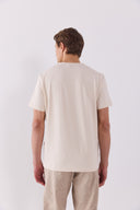 Erkek Ken Bisiklet Yaka Regular Fit Basic Tişört - Taş