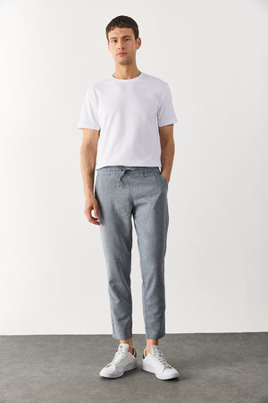 Erkek Ken Bisiklet Yaka Regular Fit Pike Basic Tişört - Beyaz
