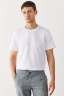 Erkek Ken Bisiklet Yaka Regular Fit Pike Basic Tişört - Beyaz