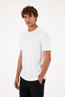Erkek Ken Bisiklet Yaka Regular Fit Pike Basic Tişört - Beyaz