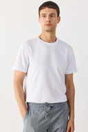 Erkek Ken Bisiklet Yaka Regular Fit Pike Basic Tişört - Beyaz