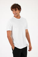 Erkek Ken Bisiklet Yaka Regular Fit Pike Basic Tişört - Beyaz