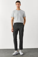 Erkek Ken Bisiklet Yaka Regular Fit Pike Basic Tişört - Gri