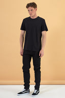 Erkek Ken Bisiklet Yaka Regular Fit Pike Basic Tişört - Siyah