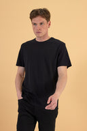 Erkek Ken Bisiklet Yaka Regular Fit Pike Basic Tişört - Siyah