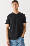 Erkek Ken Bisiklet Yaka Regular Fit Pike Basic Tişört - Siyah