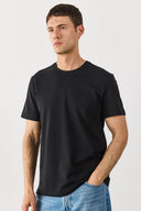 Erkek Ken Bisiklet Yaka Regular Fit Pike Basic Tişört - Siyah