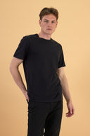 Erkek Ken Bisiklet Yaka Regular Fit Pike Basic Tişört - Siyah