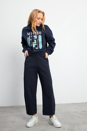 Kadın Kolly Slouchy Şalvar Jogging Pantolon - Navy