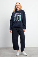 Kadın Kolly Slouchy Şalvar Jogging Pantolon - Navy