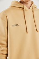 Erkek Landscape Baskılı Sweatshirt - Bej