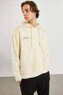 Erkek Landscape Baskılı Sweatshirt - Kemik