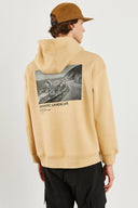 Erkek Landscape Baskılı Sweatshirt - Bej