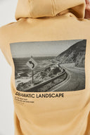 Erkek Landscape Baskılı Sweatshirt - Bej
