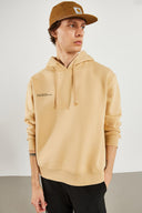 Erkek Landscape Baskılı Sweatshirt - Bej