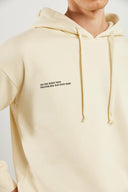 Erkek Landscape Baskılı Sweatshirt - Kemik