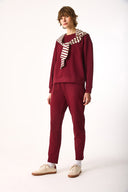 Kadın Larissa Regular Fit Eşofman Altı %100 Pamuk - Bordo