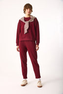 Kadın Larissa Regular Fit Eşofman Altı %100 Pamuk - Bordo