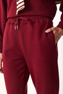 Kadın Larissa Regular Fit Eşofman Altı %100 Pamuk - Bordo