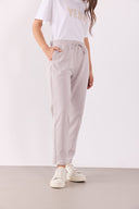 Kadın Larissa Regular Fit Pamuklu Eşofman Altı - Buz Gri