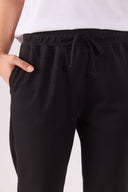 Kadın Larissa Regular Fit Pamuklu Eşofman Altı - Siyah