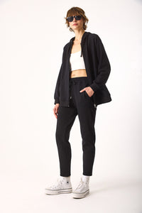 Kadın Larissa Regular Fit %100 Pamuk Eşofman Altı - Siyah