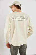 Erkek Limits Baskılı Sweatshirt - Ekru