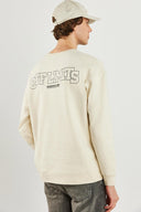 Erkek Limits Baskılı Sweatshirt - Ekru