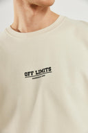 Erkek Limits Baskılı Sweatshirt - Ekru