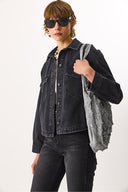 Kadın Lisa Black Jean Gömlek %100 Pamuk - Black