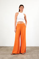 Kadın Livia Bisiklet Yaka Pencereli Tişört %100 Pamuk - Terracotta