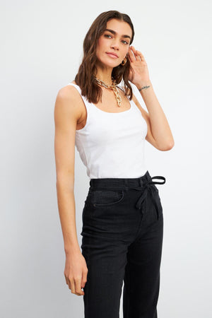 Kadın Marci Slim Fit Atlet - Beyaz
