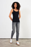 Kadın Marci Slim Fit Atlet - Siyah