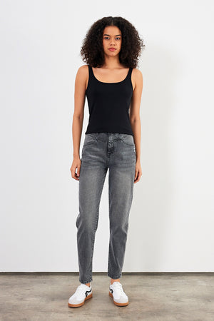 Kadın Marci Slim Fit Atlet - Siyah