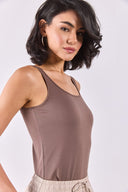 Kadın Marci Slim Fit Atlet - Vizon